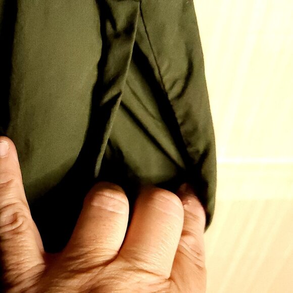 J. Crew Green Short Sleeve Mixed Material Maxi Dress Medium - Picture 4 of 7